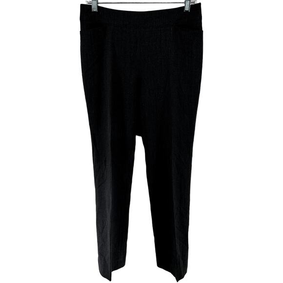 Akris Punto Wool Dress Pants Pleated Trouser Straight Leg Dark Gray 8 31"x32" - Picture 1 of 5